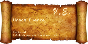 Uracs Eperke névjegykártya